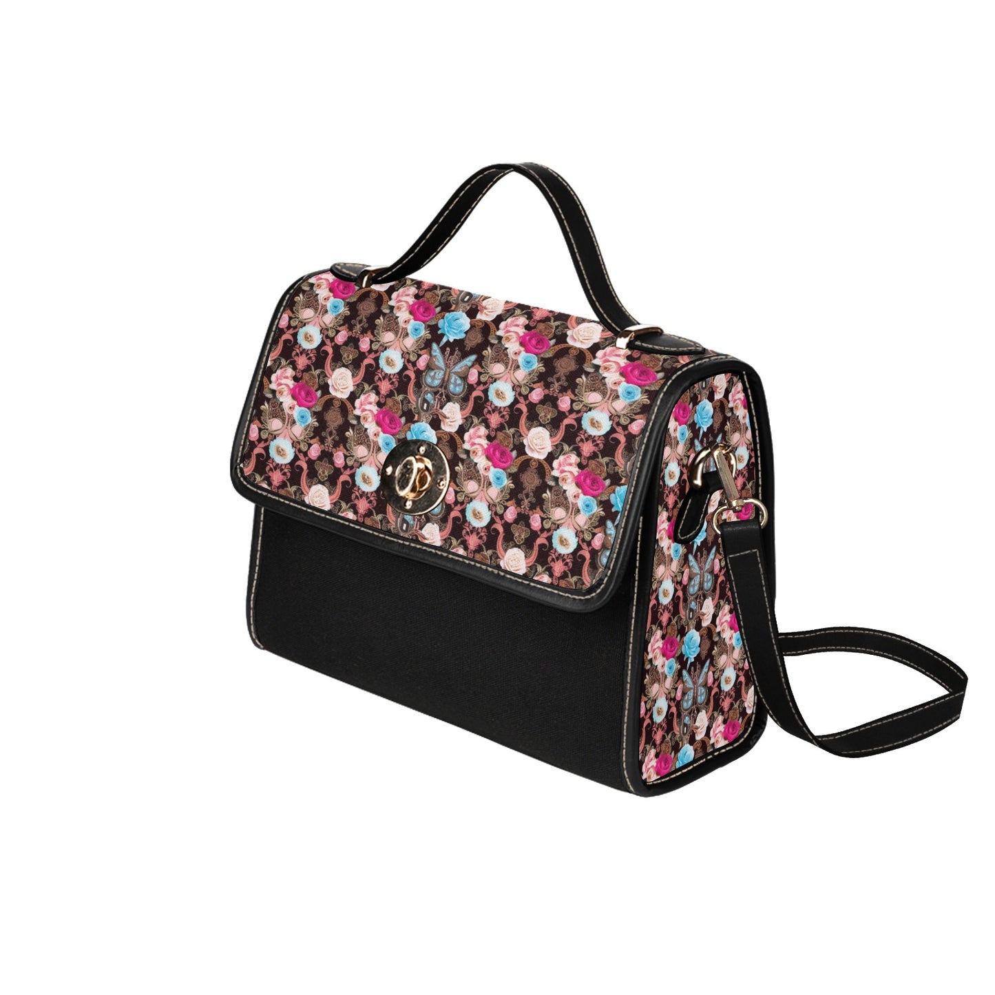 Vintage Butterfly Handbag with Lock Clasp