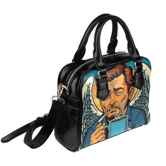 How My Guardian Angel Starts His Day Shoulder Bag