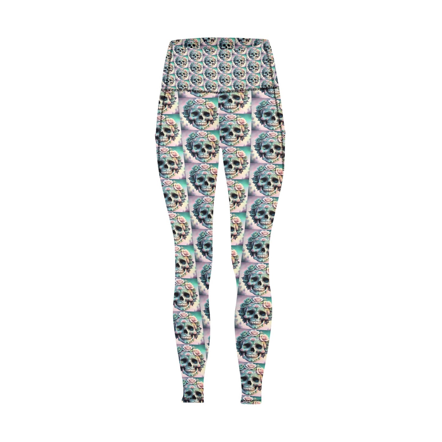 Pastel Skull Leggings with Pockets