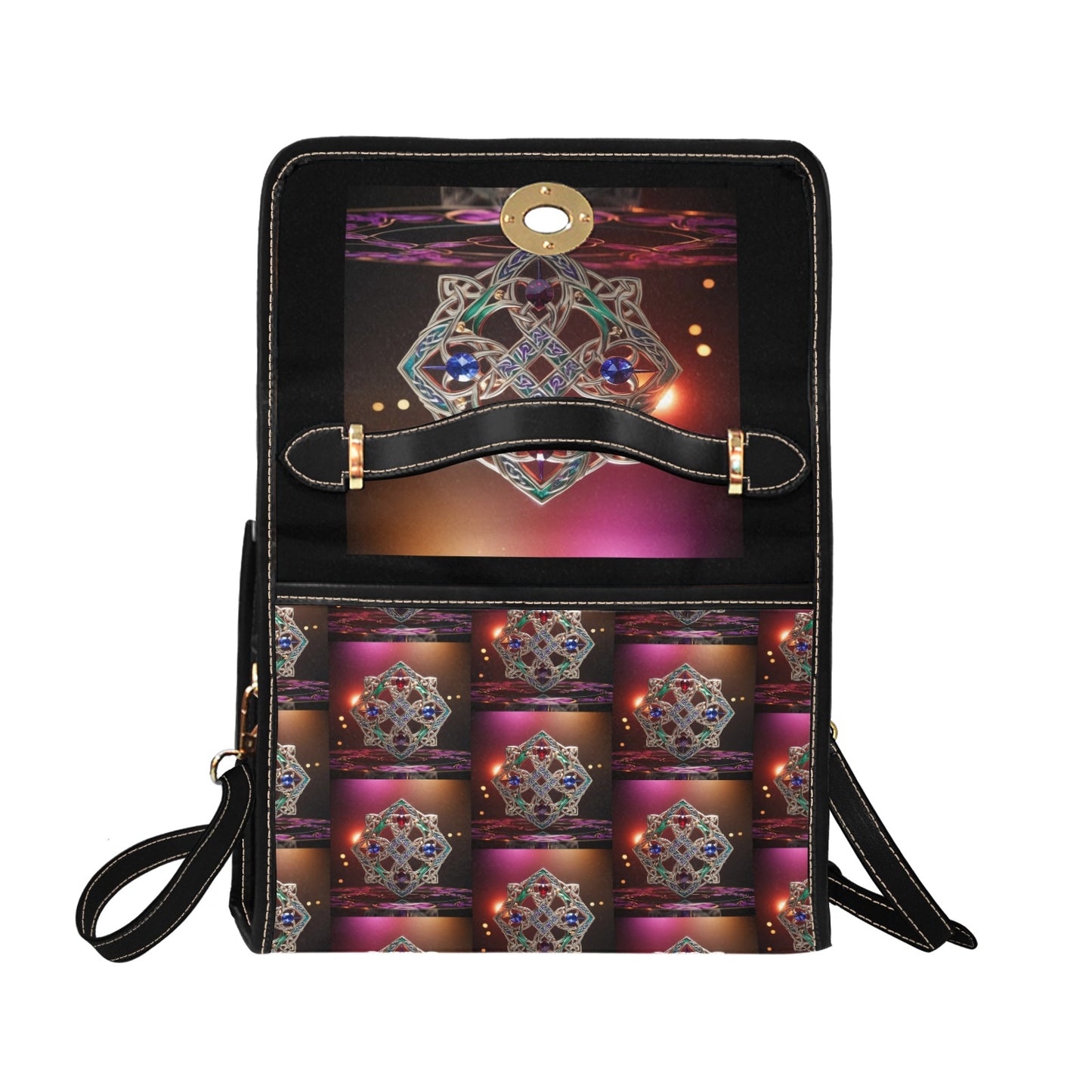 Artio Celtic Knot Handbag with Lock Clasp