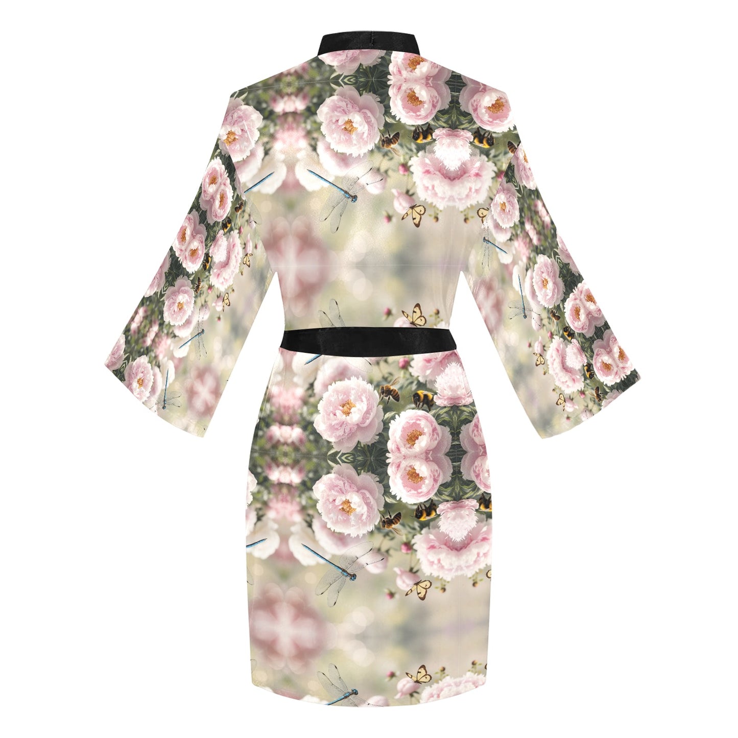 Peony Kaleidoscope Short Kimono Robe