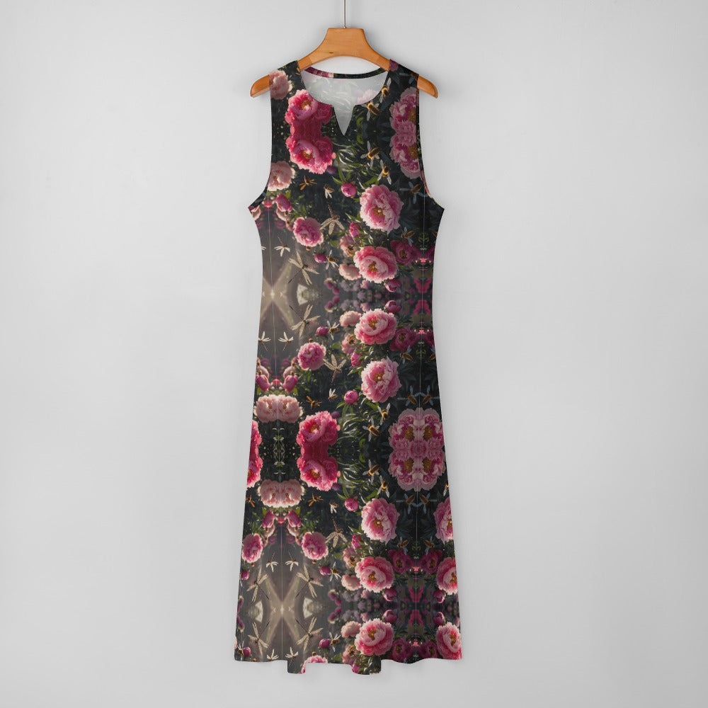 Bloom Gone Wild Kaleidoscope Sleeveless Long Dress