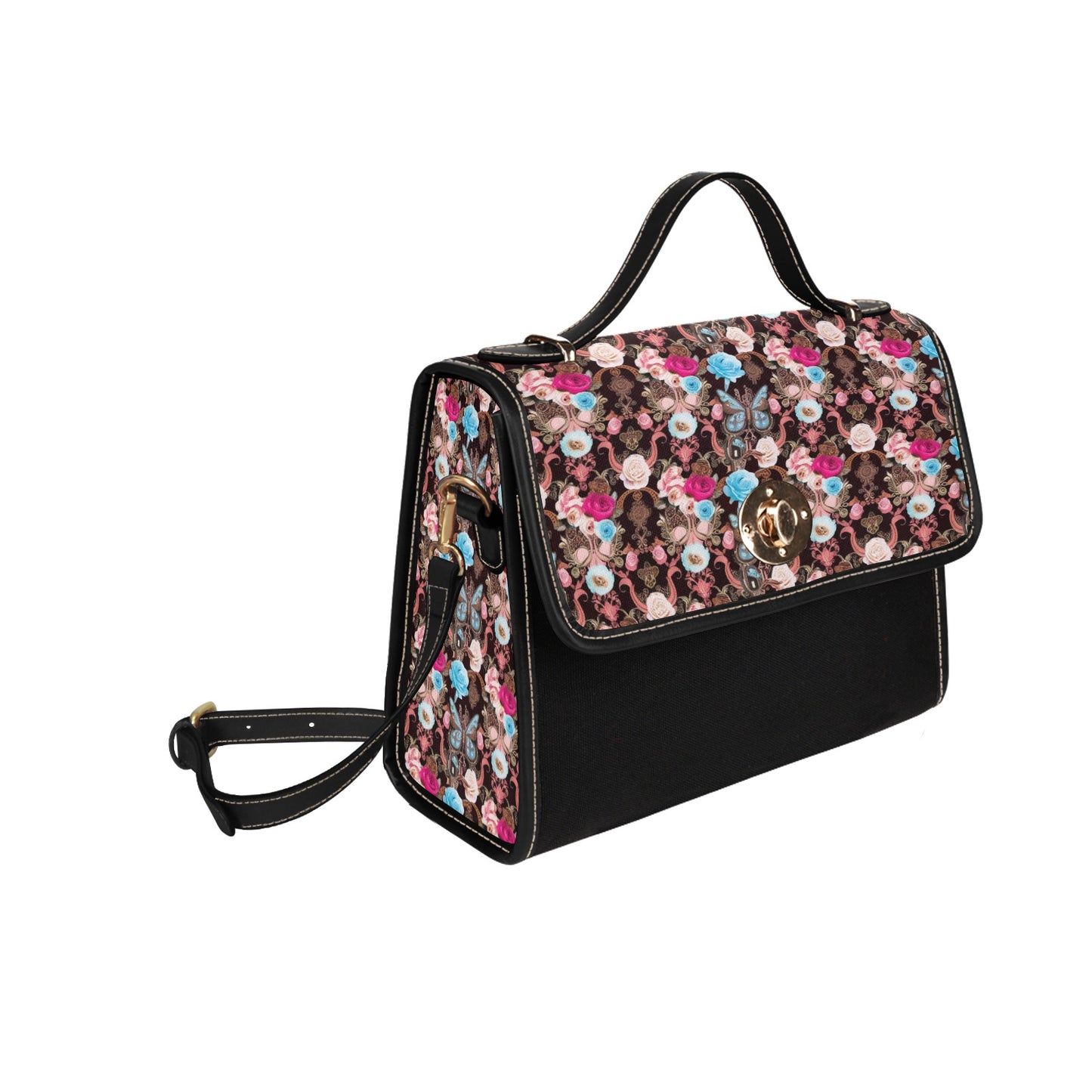 Vintage Butterfly Handbag with Lock Clasp