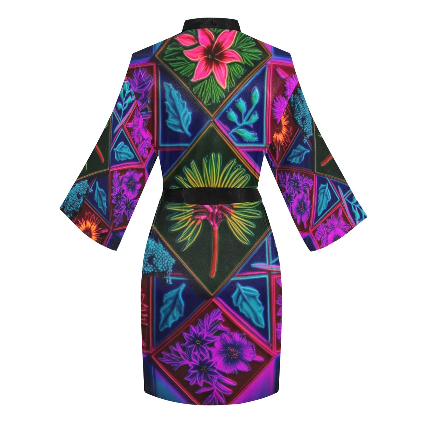 Vivid Xanthorrhoea Short Kimono Robe