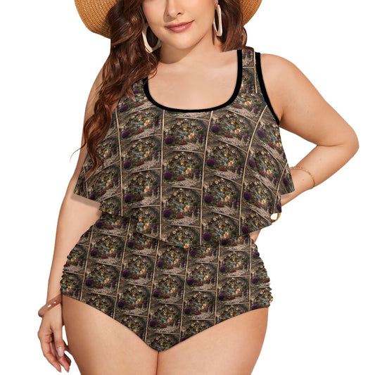 Hummingbird Print Curvy 2 Piece Togs