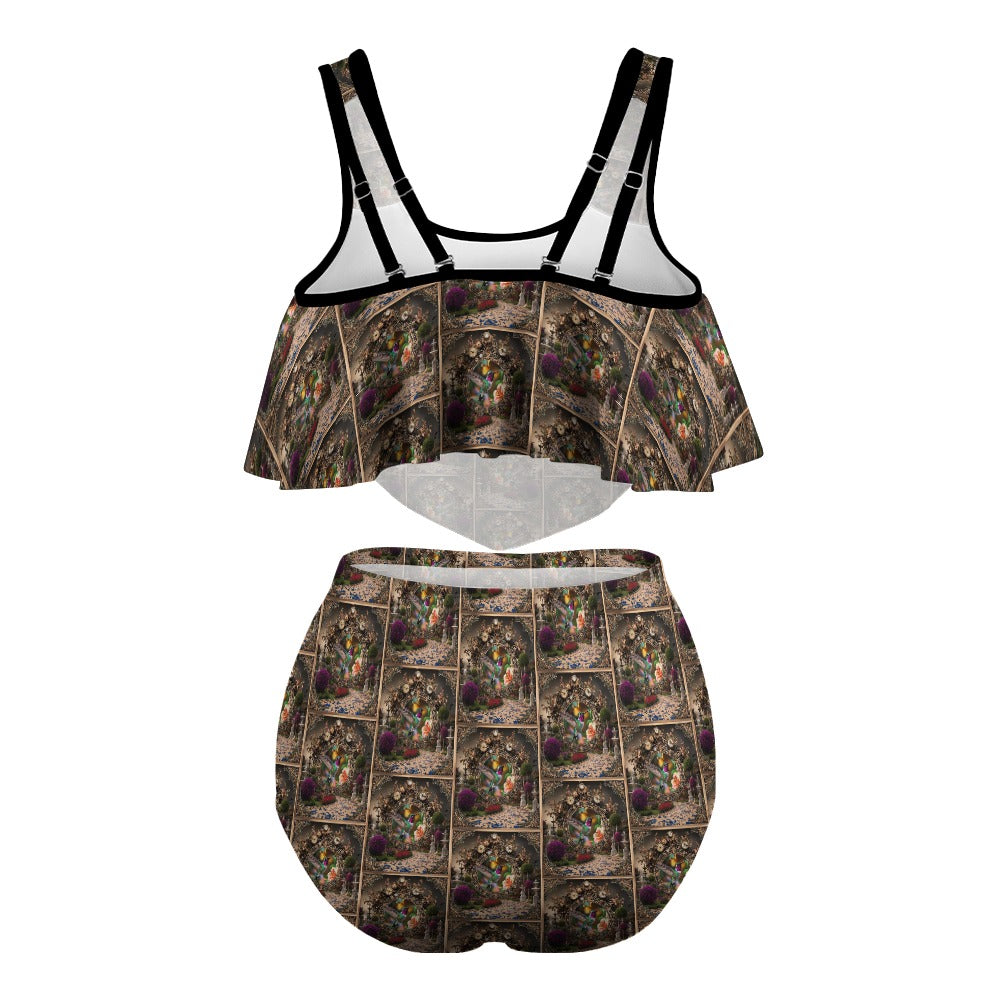 Hummingbird Print Curvy 2 Piece Togs