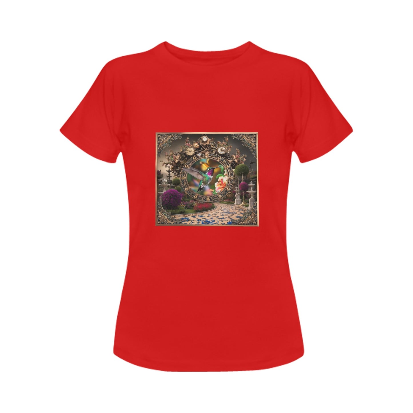 Hummingbird Tile Print T-shirt