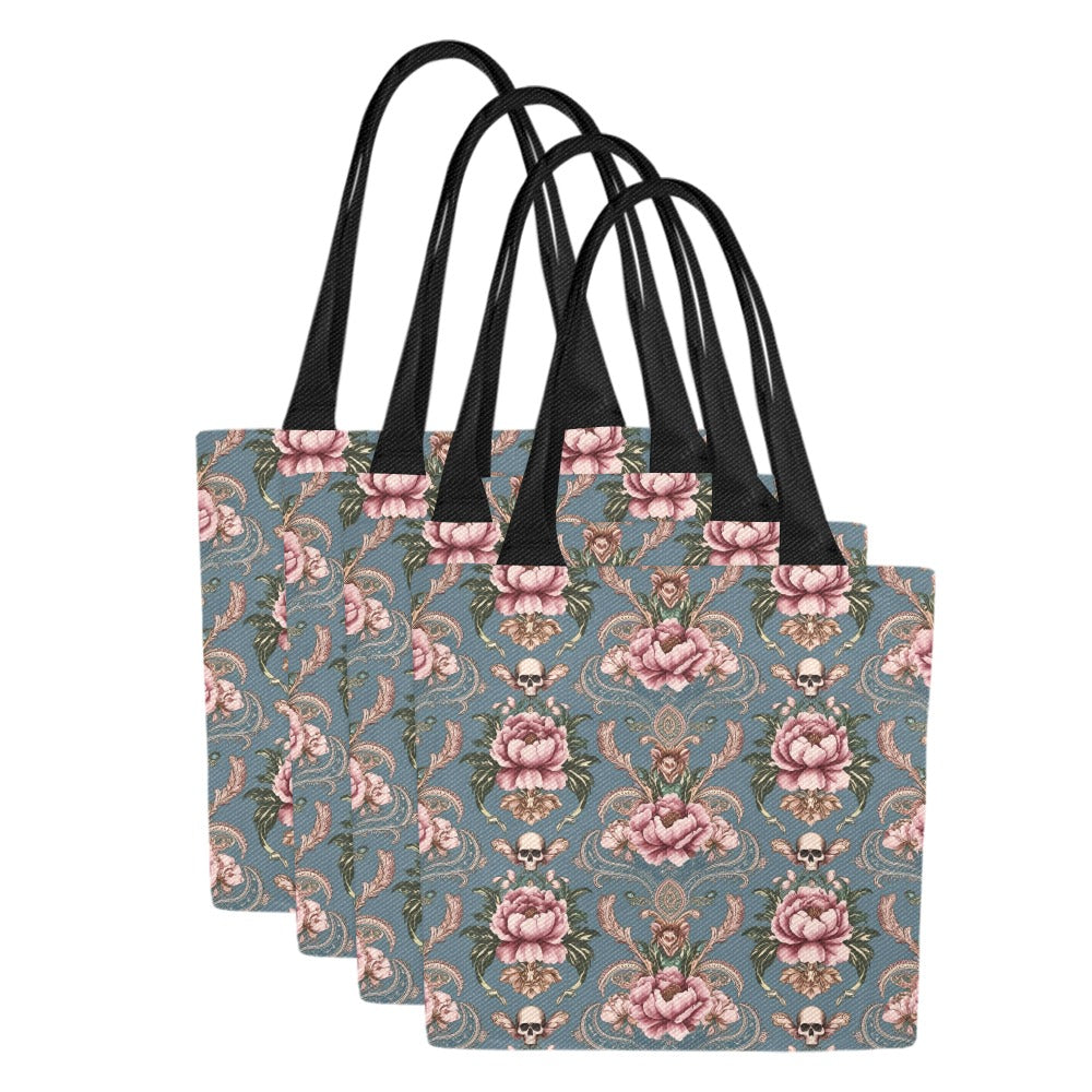 Set of 4 Signature Print Shopping Totes