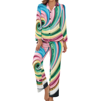 Colourful Coffee Long Pyjama Set