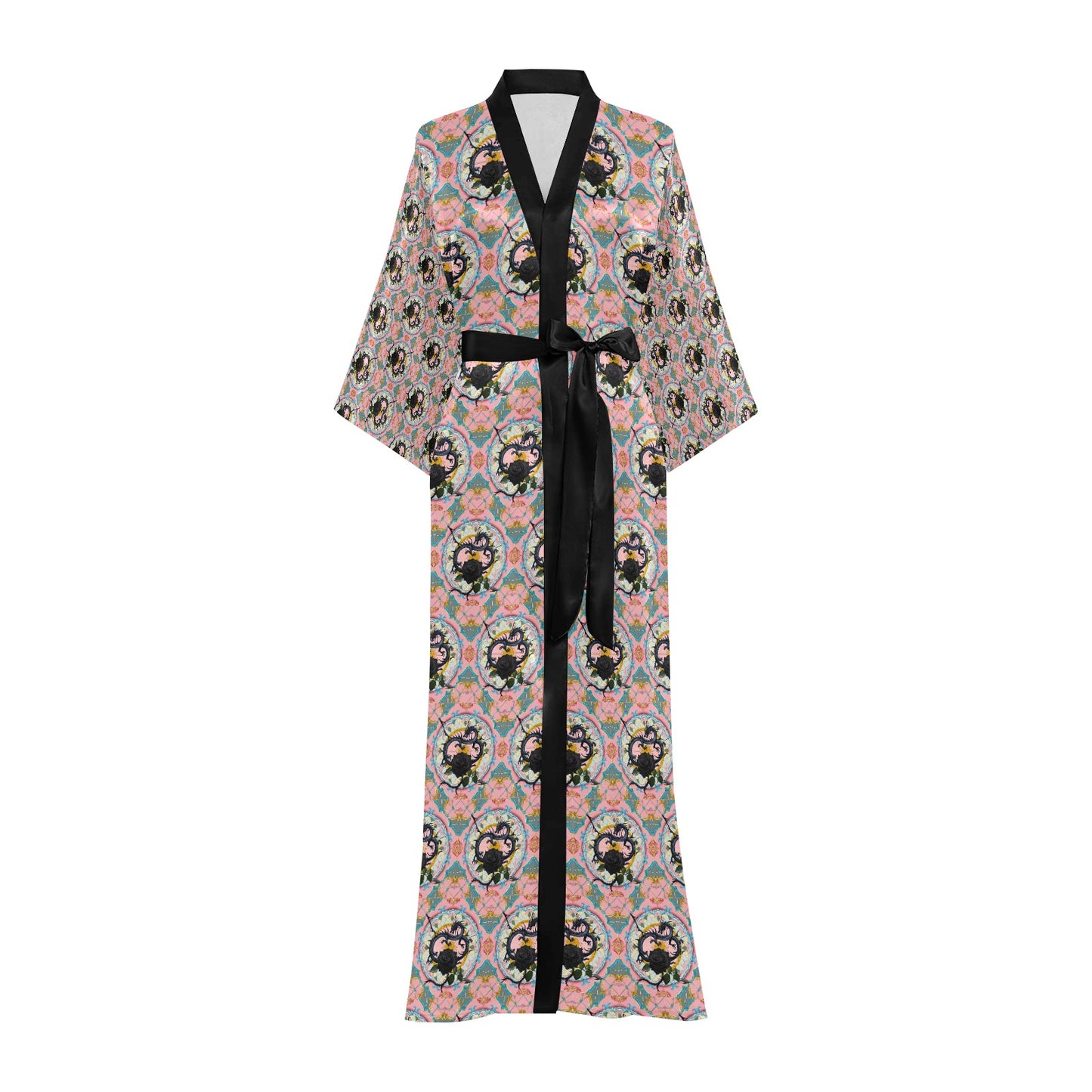 Black Rose Dragon Long Robe