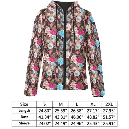Vintage Butterfly Hooded Puffer Jacket