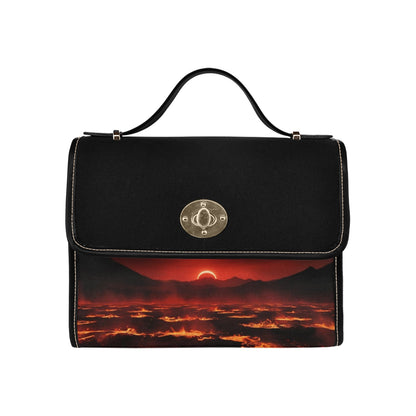 Scorched Earth Handbag with Lock Clasp