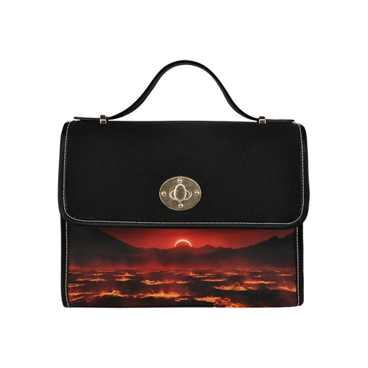 Scorched Earth Handbag with Lock Clasp