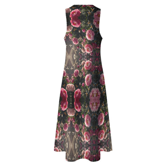 Bloom Gone Wild Kaleidoscope Sleeveless Long Dress