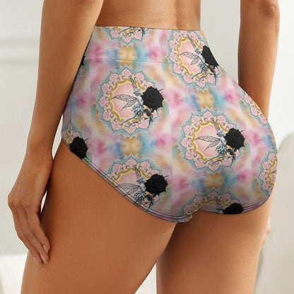 Black Rose Fairy High Waisted Briefs