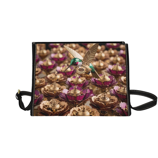 Clockwork Flowers Handbag with Lock Clasp