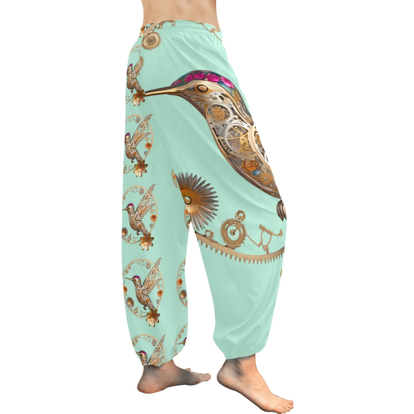 Mint Hummingbird Harem Pants