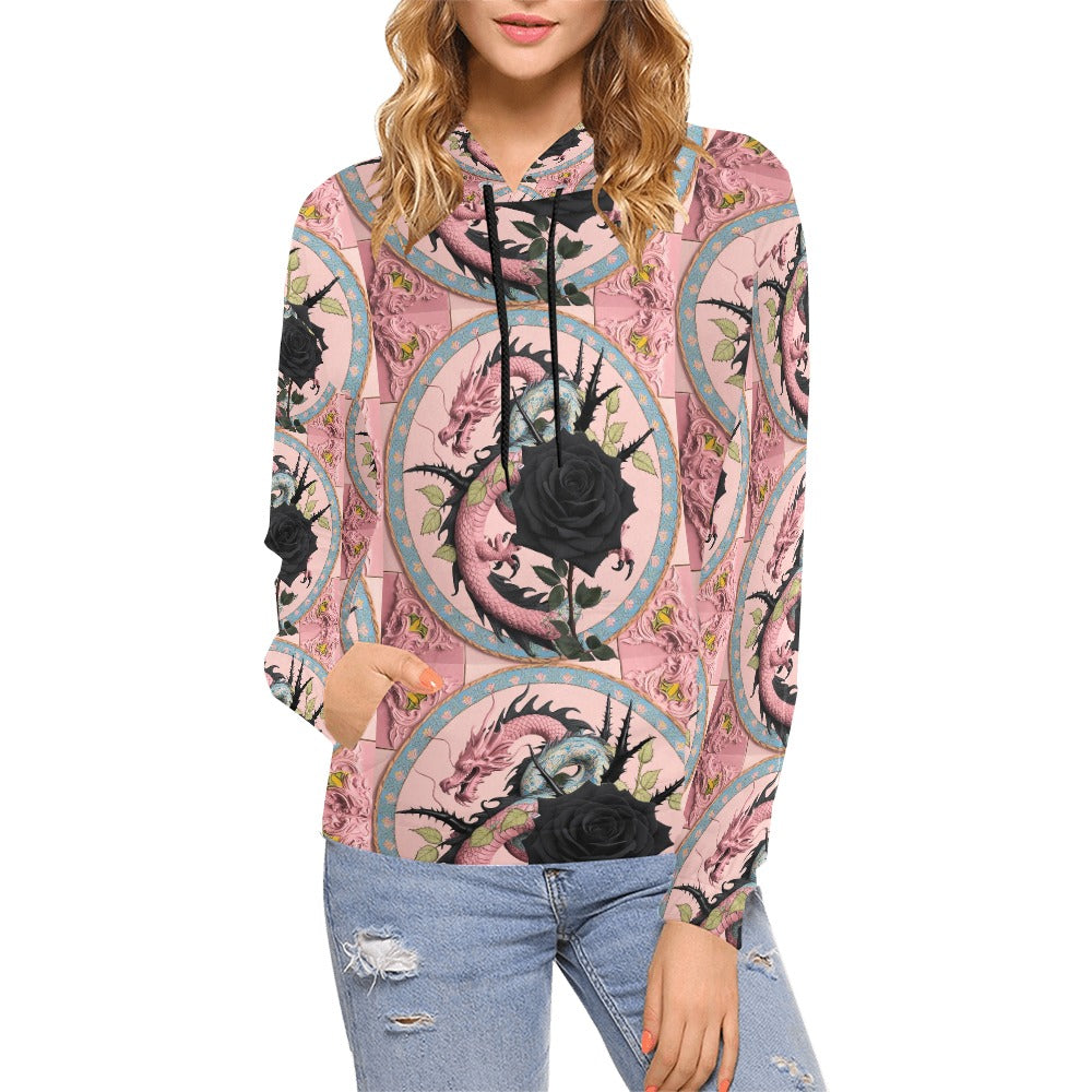 Pastel Dragon Women's All Over Print Hoodie