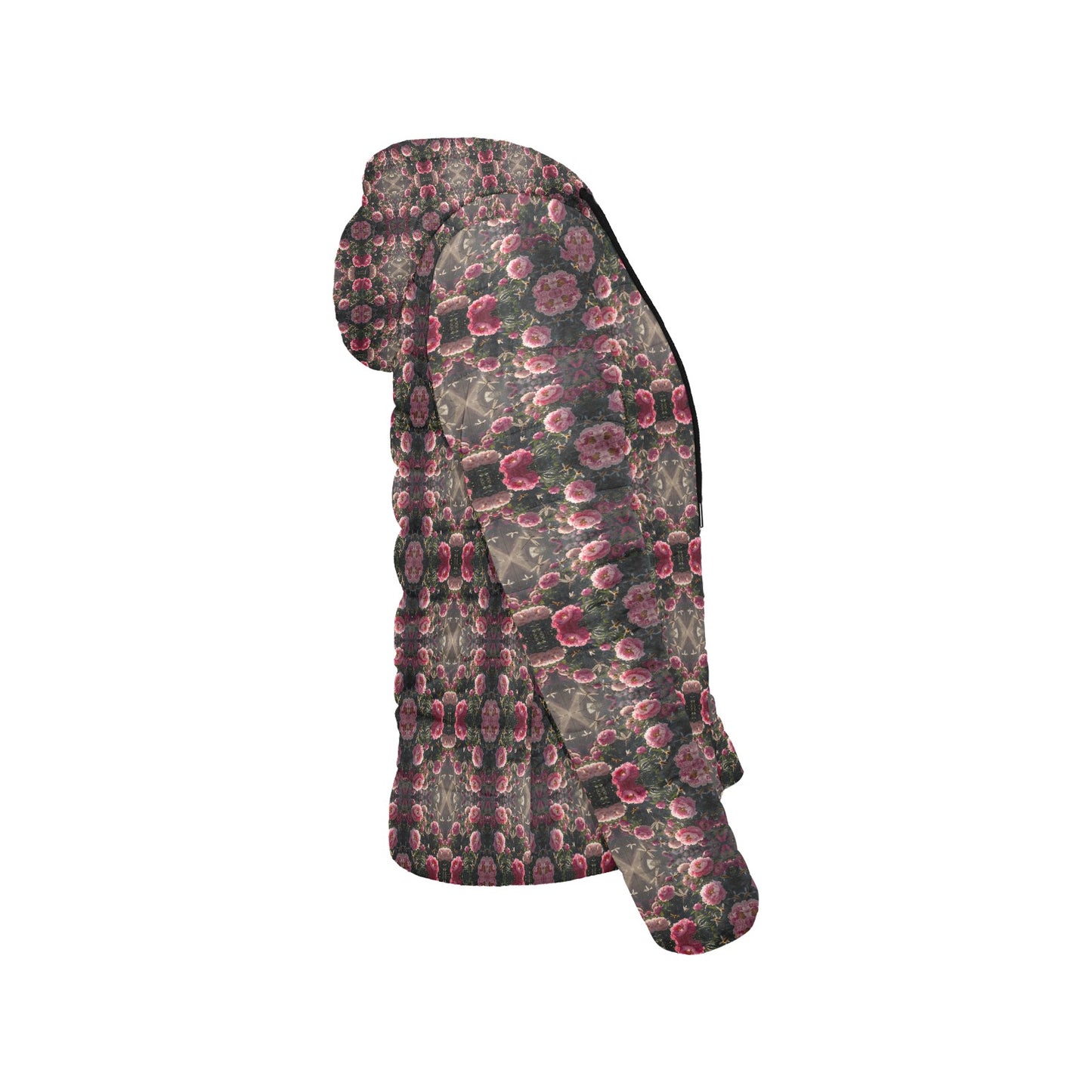 Bloom Gone Wild Kaleidoscope Hooded Puffer Jacket