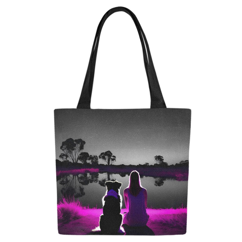 Set of 4 Signature Print Shopping Totes