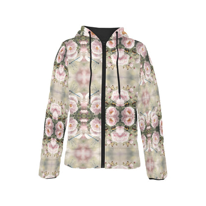 Peony Kaleidoscope Hooded Puffer Jacket