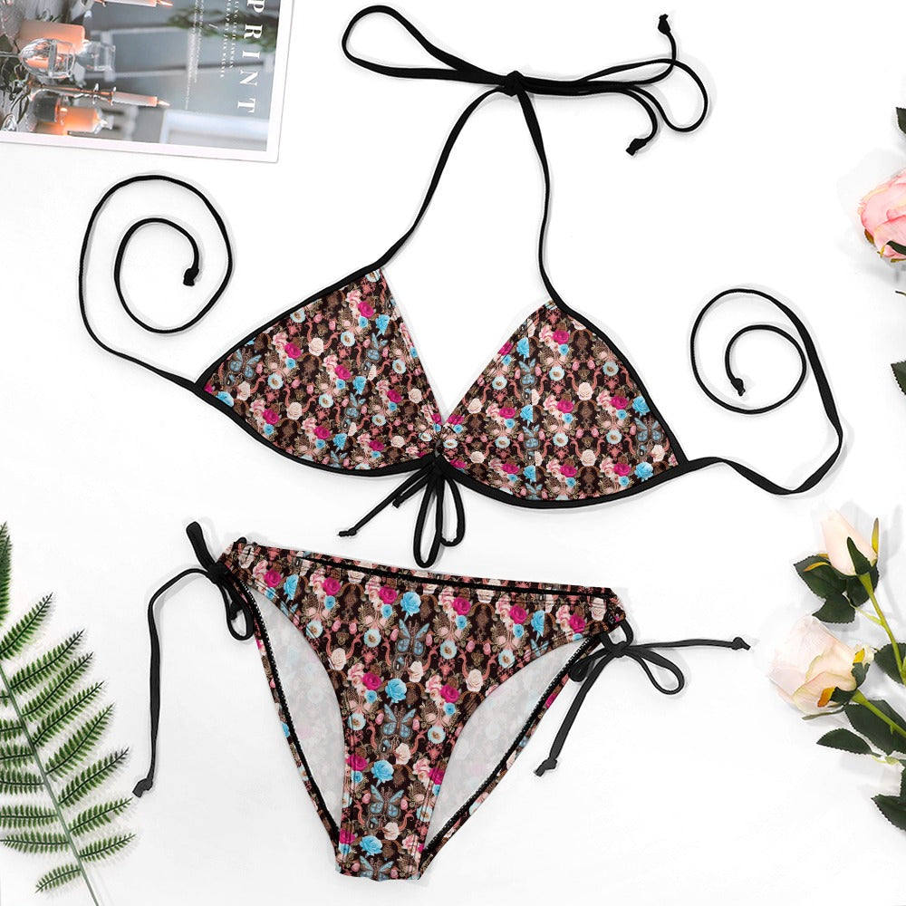 Curvy Laces Vintage Butterfly Bikini Togs