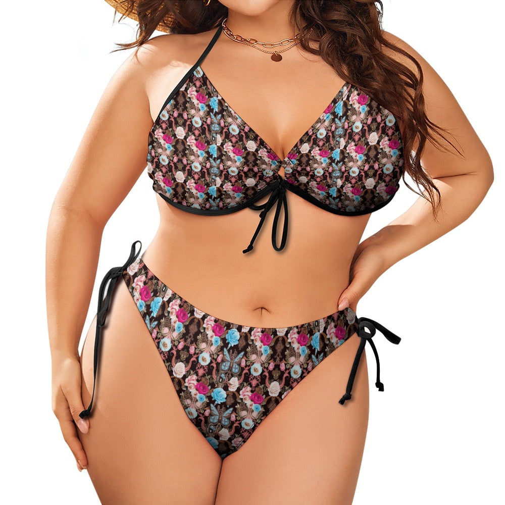 Curvy Laces Vintage Butterfly Bikini Togs