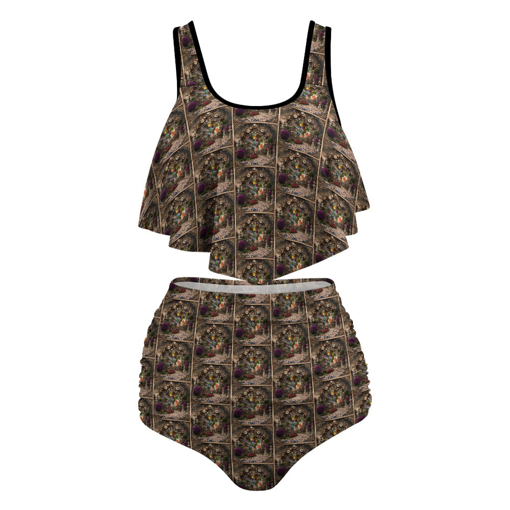 Hummingbird Print Curvy 2 Piece Togs