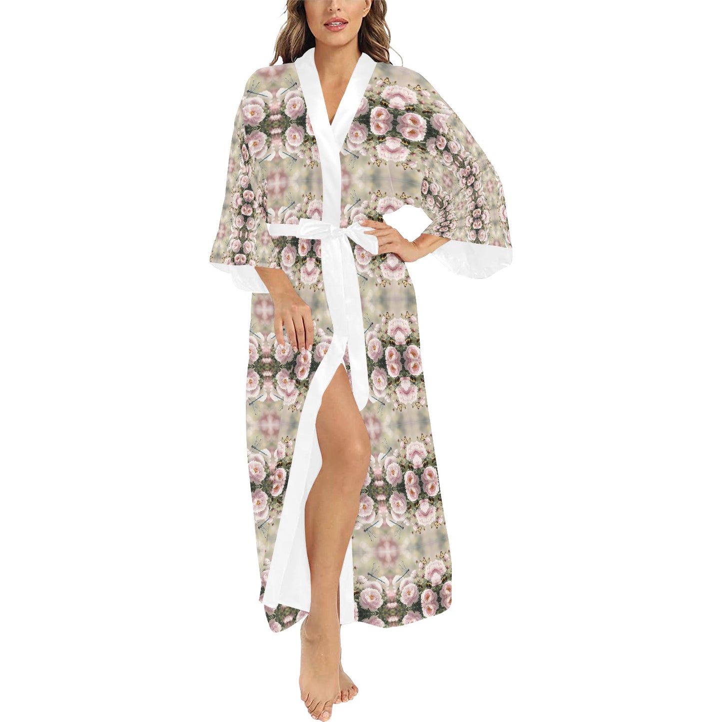 Peony Kaleidoscope Long Robe