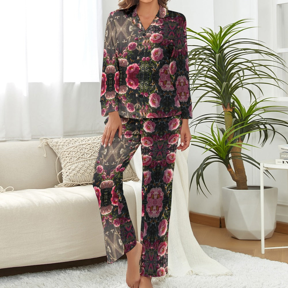 Bloom Gone Wild Kaleidoscope Long Pyjama Set