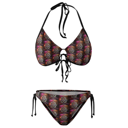 Artio Celtic Knot Tile Curvy Laces Bikini Togs