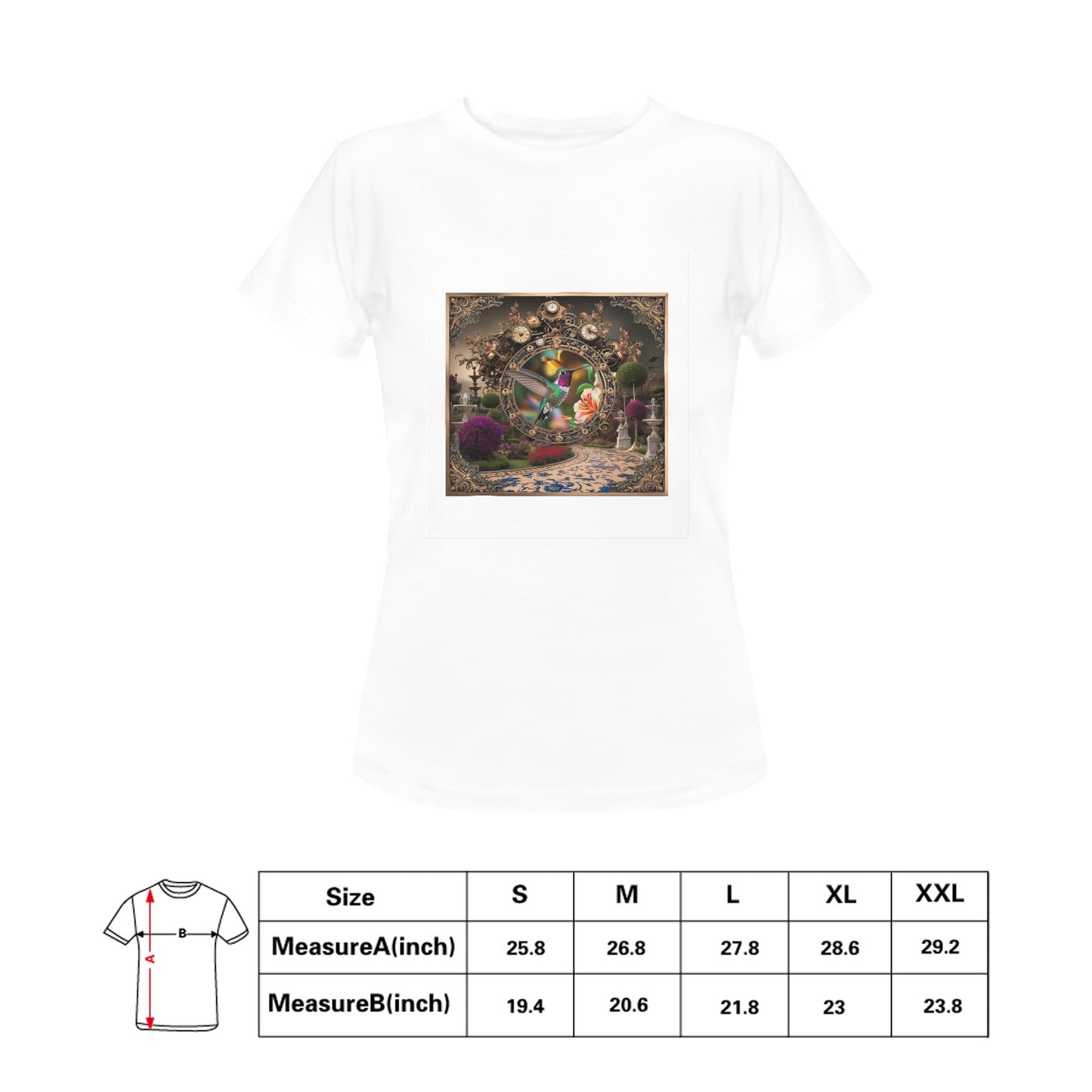 Hummingbird Tile Print T-shirt