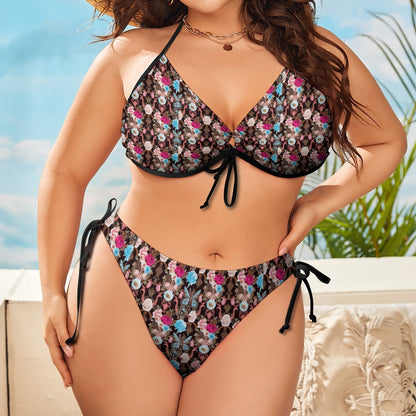 Curvy Laces Vintage Butterfly Bikini Togs