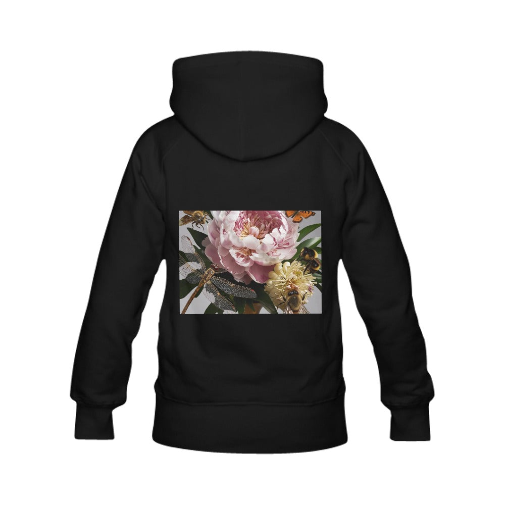 Peony Life Front and Back Print Hoodie