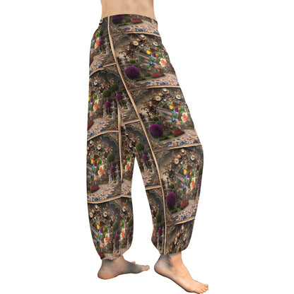 Hummingbird Print Harem Pants