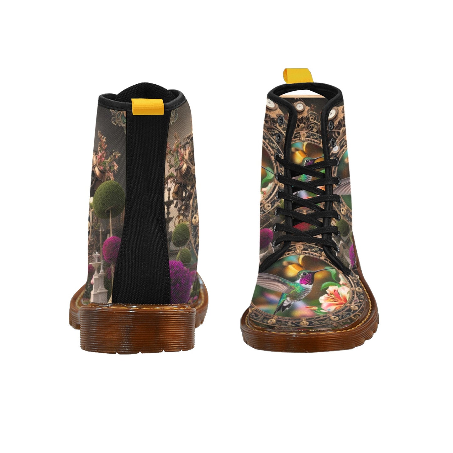 Hummingbird Lace Up Canvas Boots