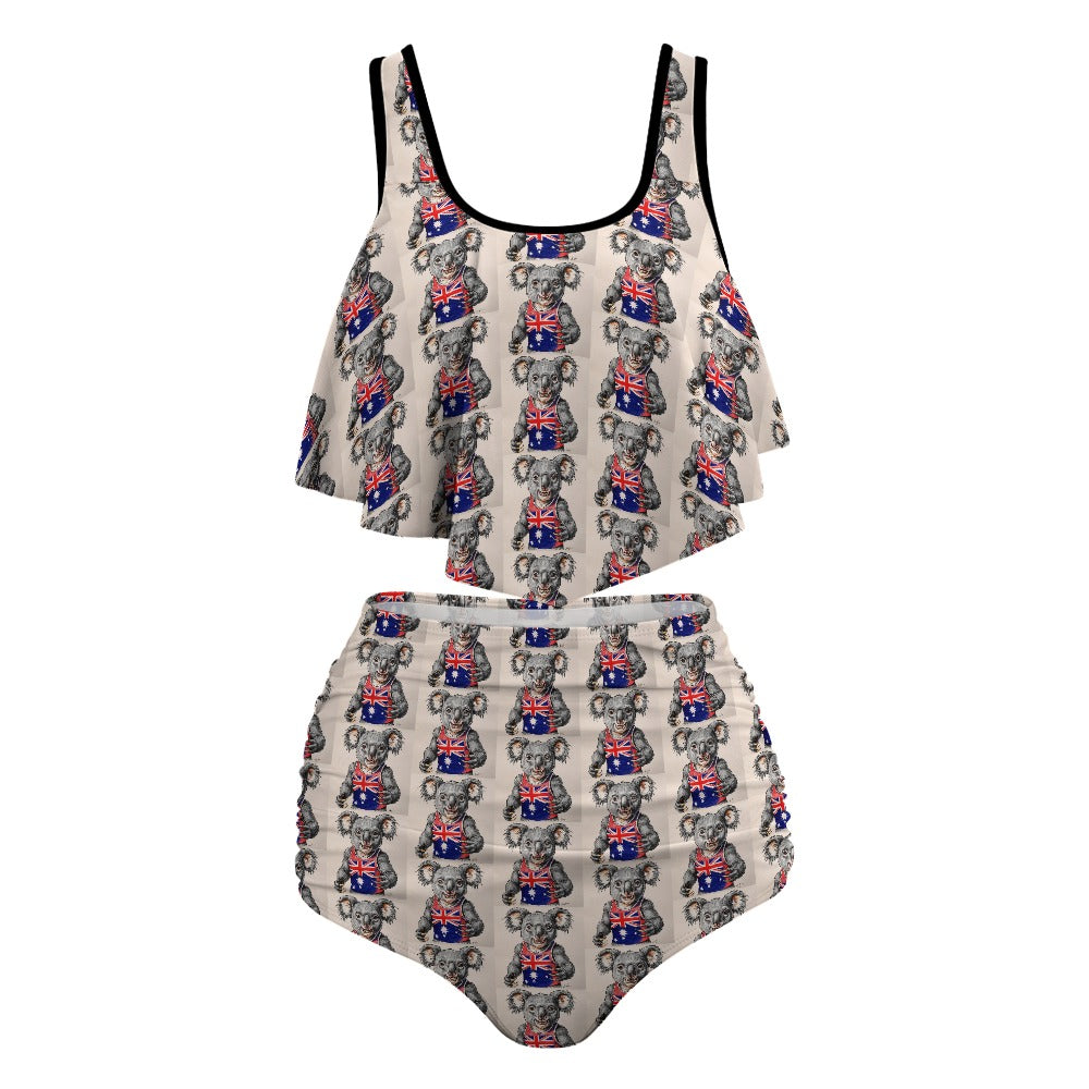 Team Drop Bear Curvy 2 Piece Togs