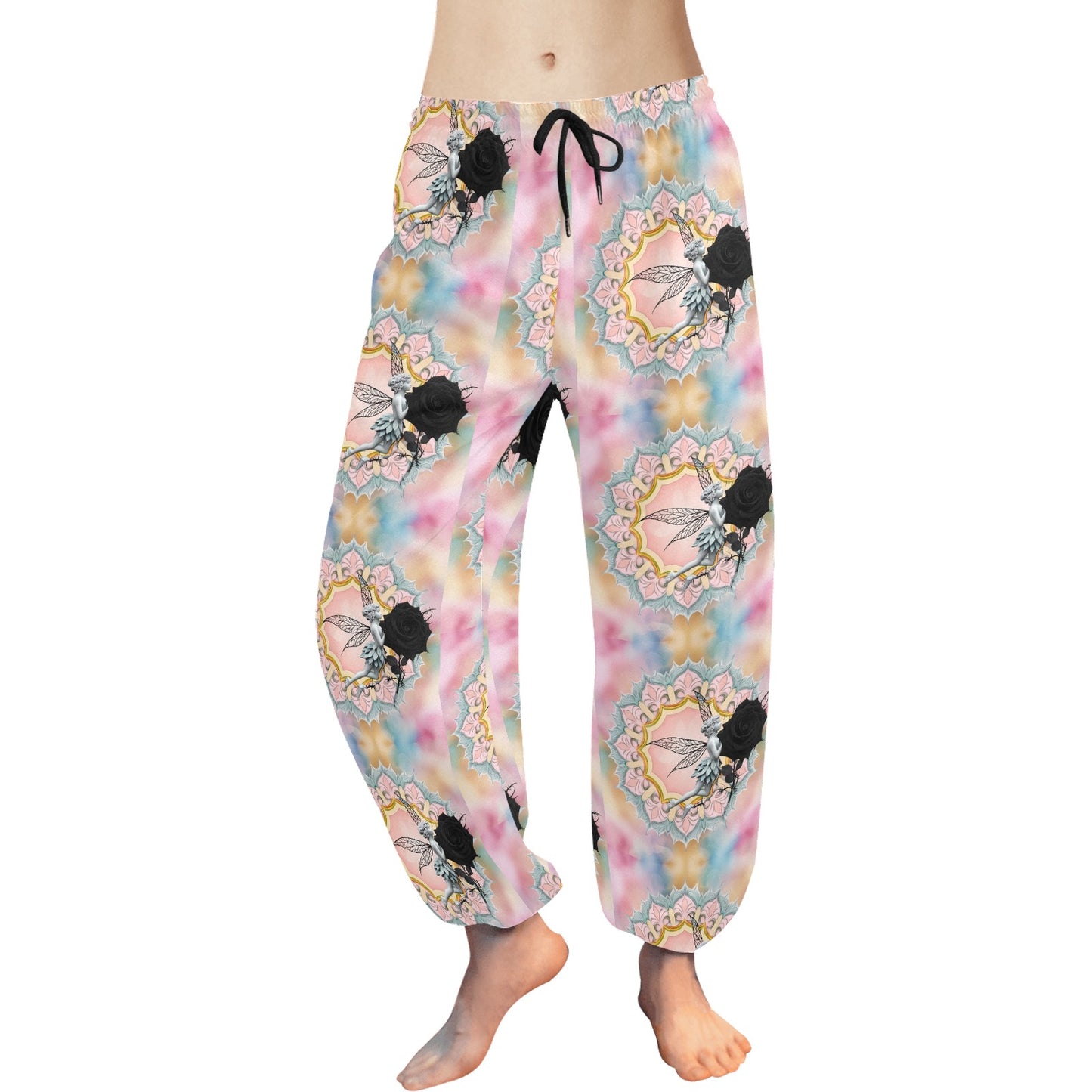 Black Rose Fairy Harem Pants