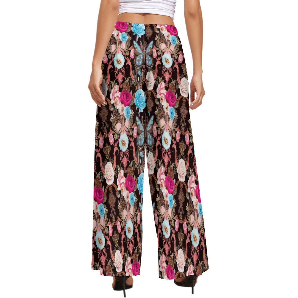 Vintage Butterfly Wide Leg Pants