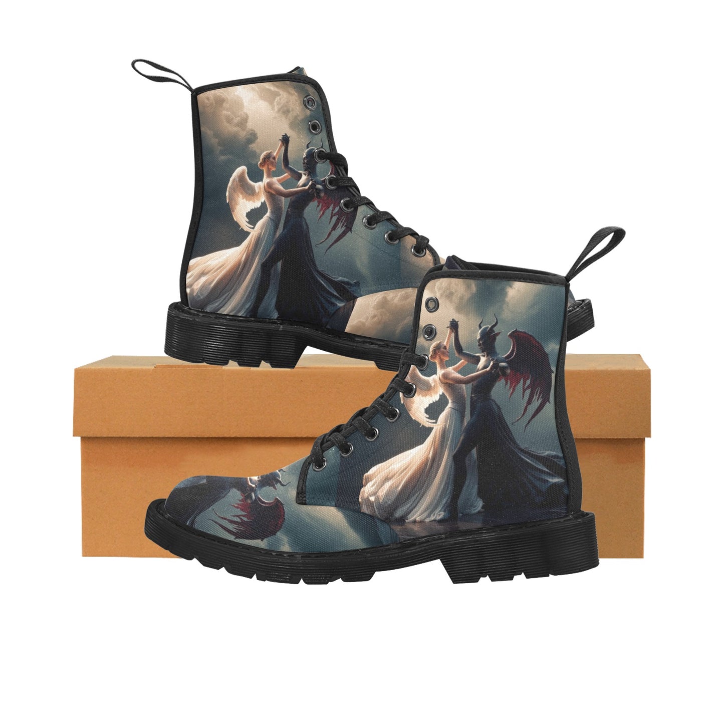 The Battle Within Women's Lace Up Canvas Boots