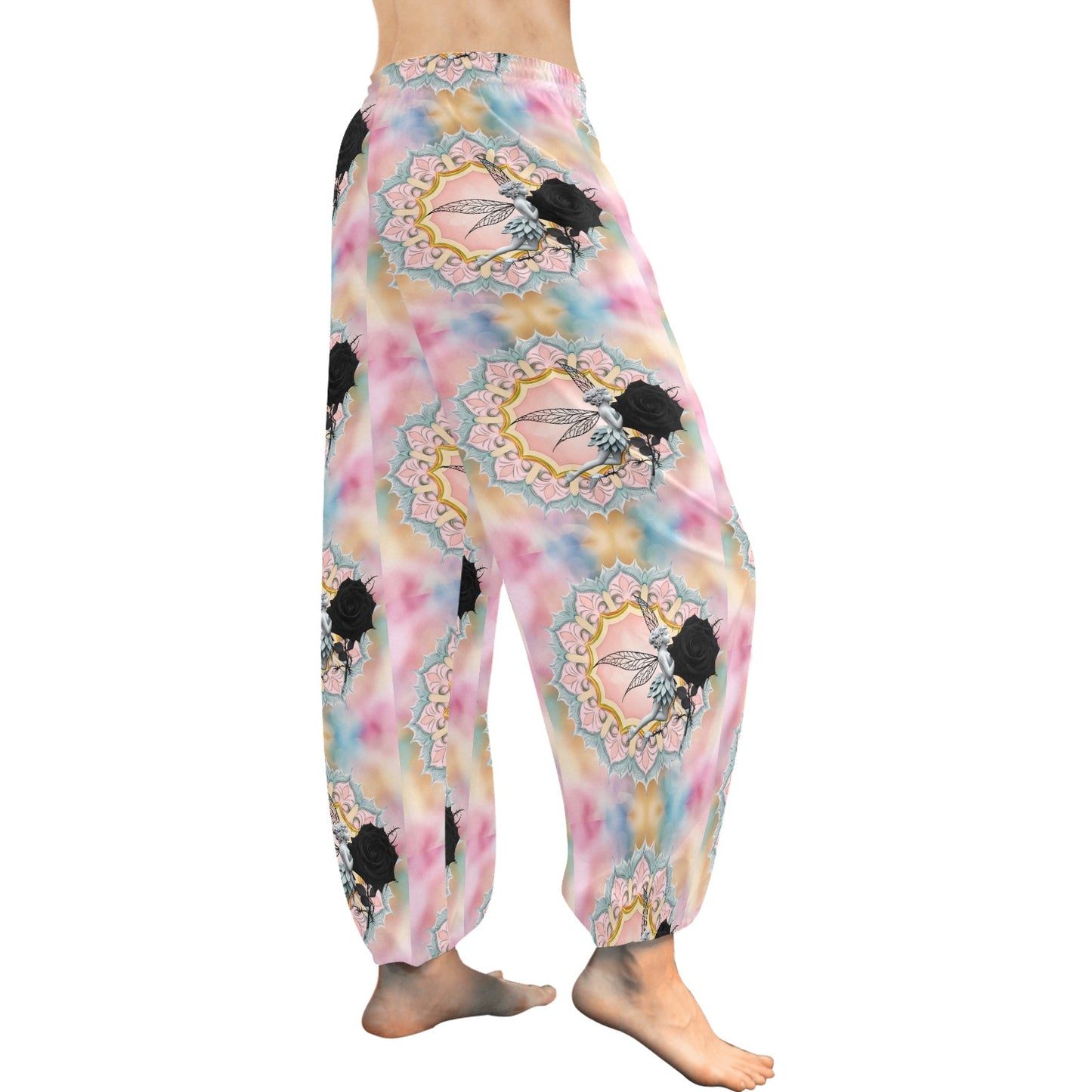 Black Rose Fairy Harem Pants