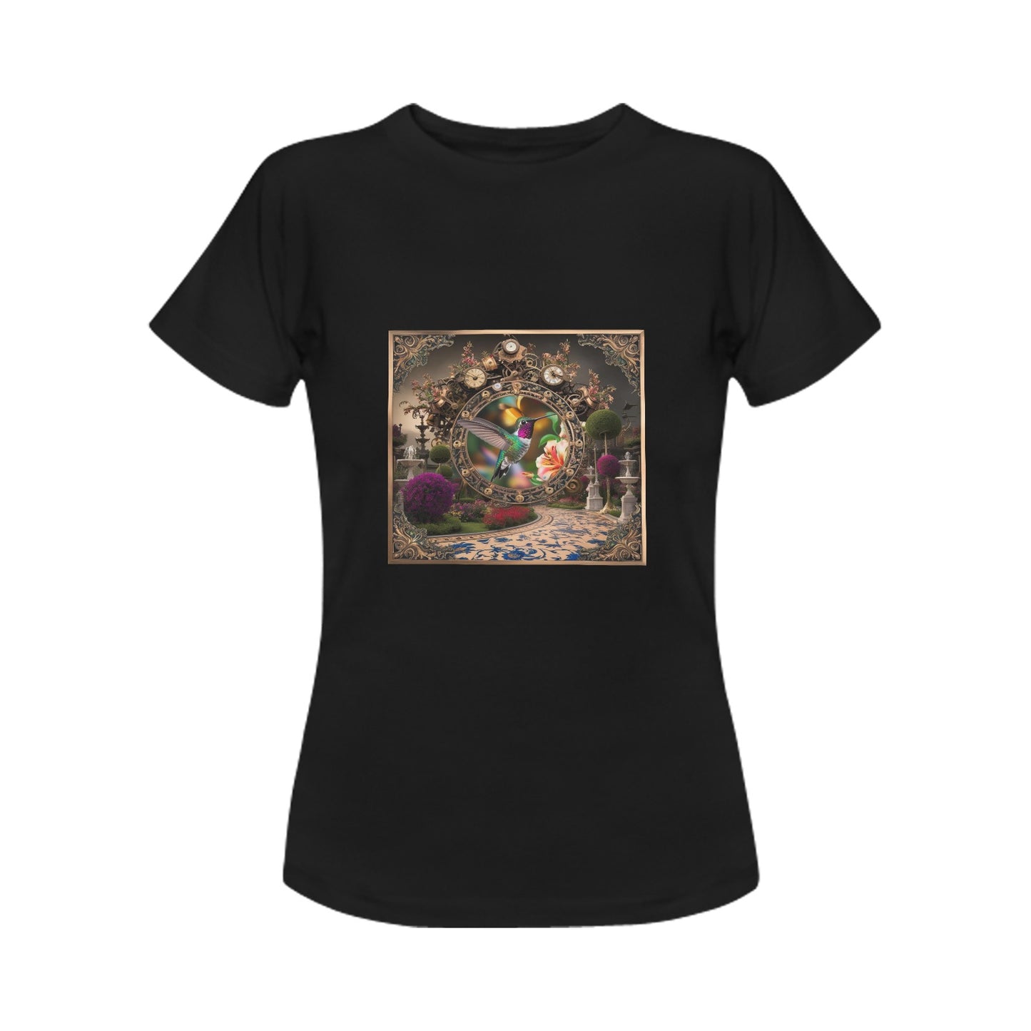 Hummingbird Tile Print T-shirt