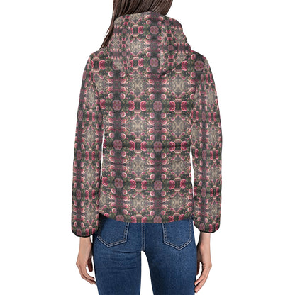 Bloom Gone Wild Kaleidoscope Hooded Puffer Jacket