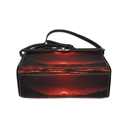 Scorched Earth Handbag with Lock Clasp