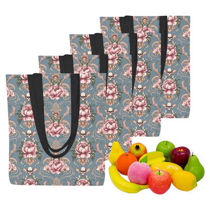 Set of 4 Signature Print Shopping Totes