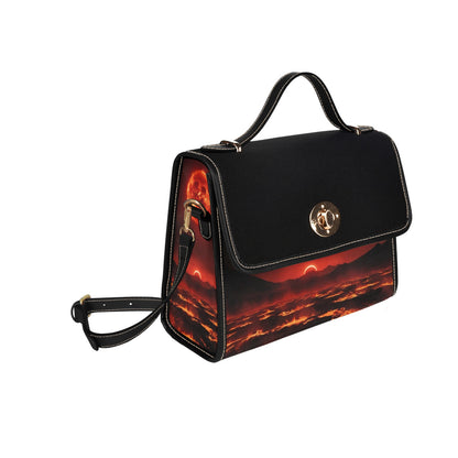 Scorched Earth Handbag with Lock Clasp