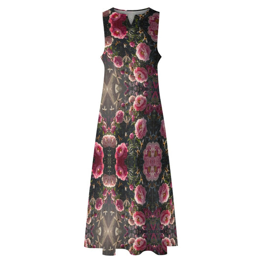 Bloom Gone Wild Kaleidoscope Sleeveless Long Dress