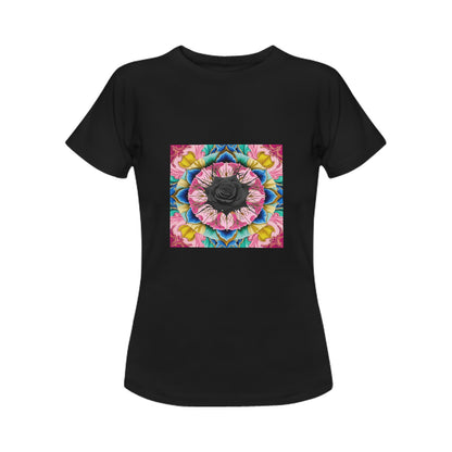 Black Rose Bright Print T-shirt