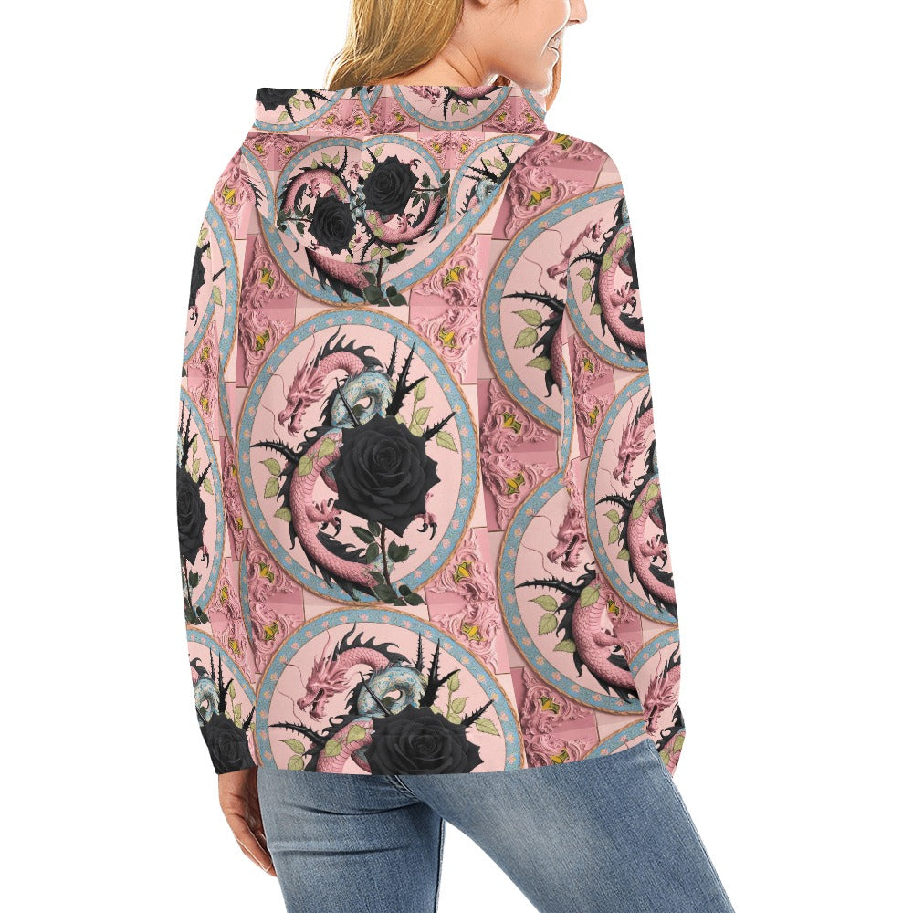 Pastel Dragon Women's All Over Print Hoodie