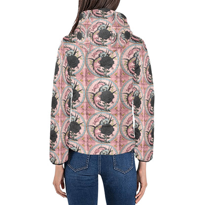 Pastel Dragon Hooded Puffer Jacket